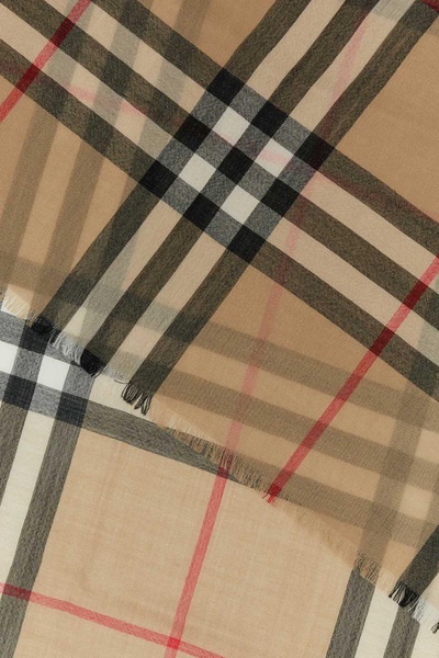 Burberry Men Embroidered Wool Scarf