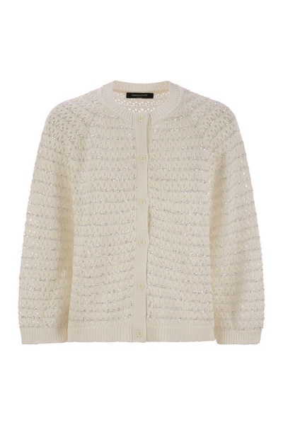 Fabiana Filippi Cotton Open Cape With Sequins