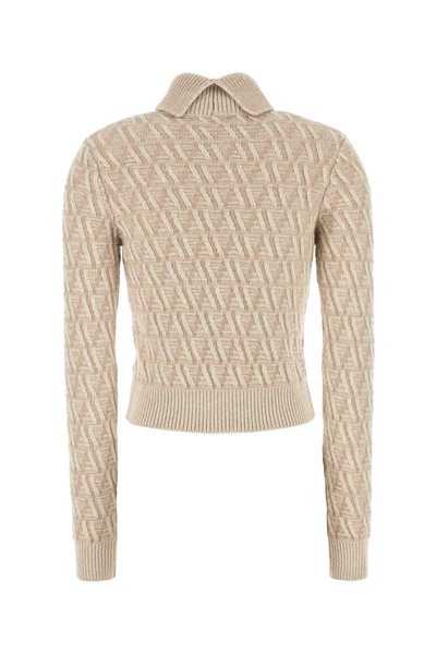 Embroidered Wool Blend Sweater