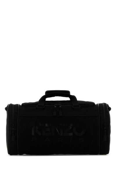 Black polyester travel bag