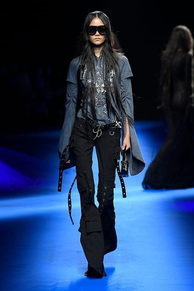 Embellished low-rise flared jeans