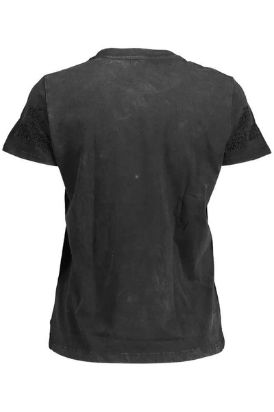 chic  printed tee with unique women's embellishments