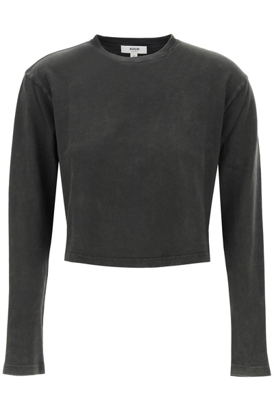Agolde cropped long-sleeved mason t