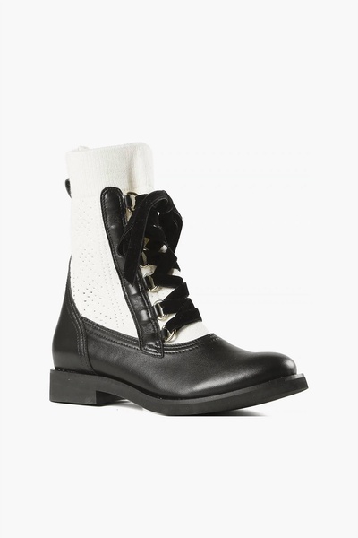 lux sock camper shoes in black/white