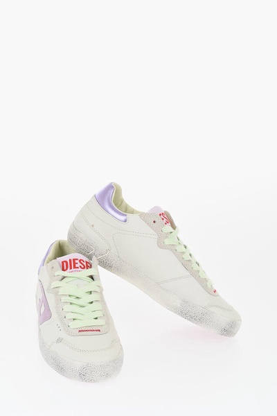 leather s-leroji low top sneakers with contrasting details