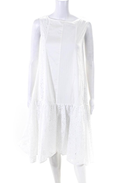 womens cotton oceanic battenberg lace dress white