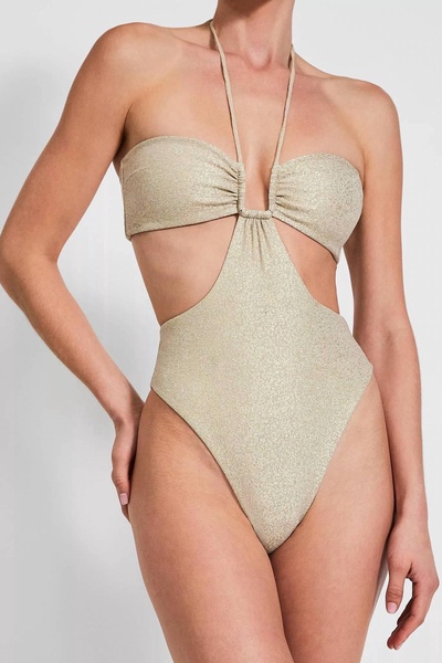 romi full piece swimsuit in champagne