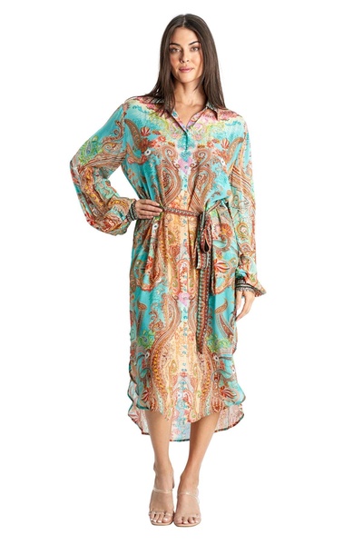 boho art relaxed overshirt