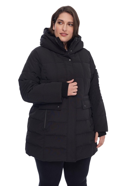 kootney plus | women's vegan down (recycled) mid-length parka (plus size)