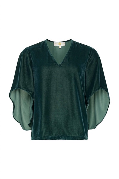 women's nina top in rainforest velvet