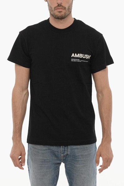 cotton jersey crew-neck t-shirt with contrast print