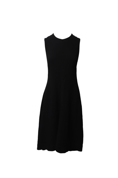 shift dress in black triacetate