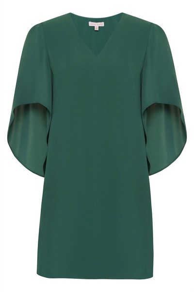 meredith short sleeve dress in emerald