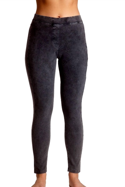 high rise jegging in dark charcoal