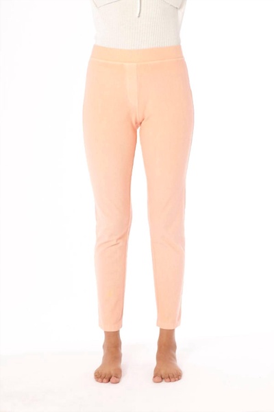 high waisted leggings in peach