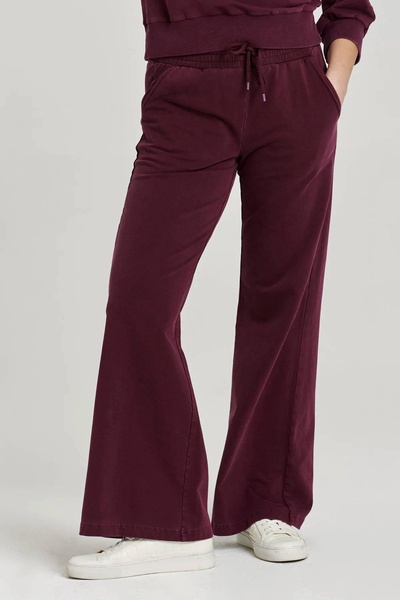 quincy wide leg terry pant in prune