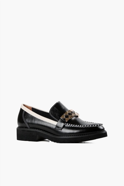 women's clip and stitch loafer in black