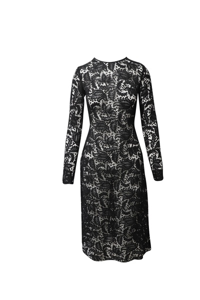 lace dress in black cotton