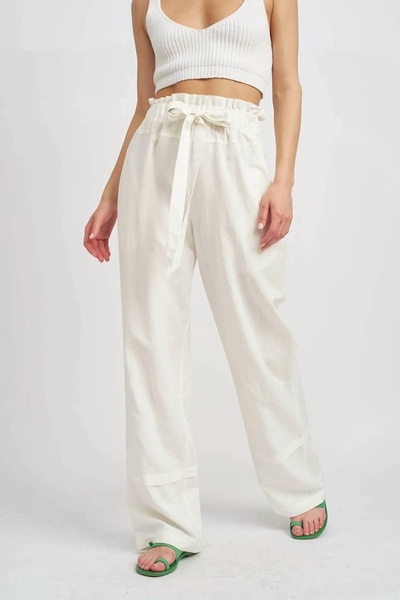 jesse drawstring pants in off white