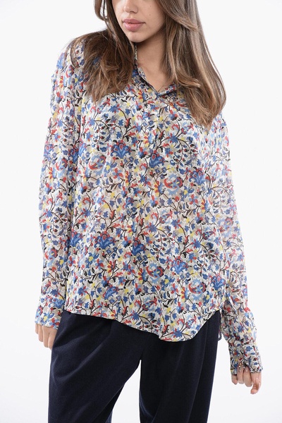 etoile floral shirt with ruffled detailed collar