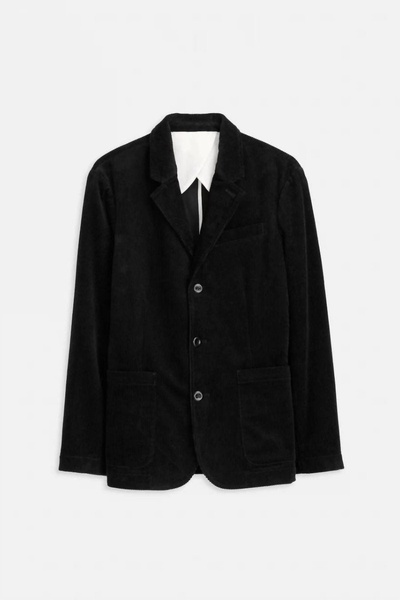 mill blazer in corduroy in black