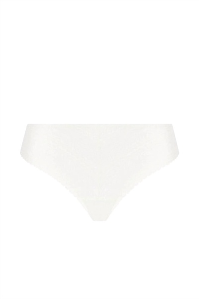 women's lace thong in ecru nacre