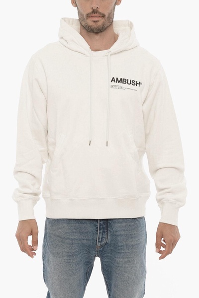 solid color hoodie with contrasting logo
