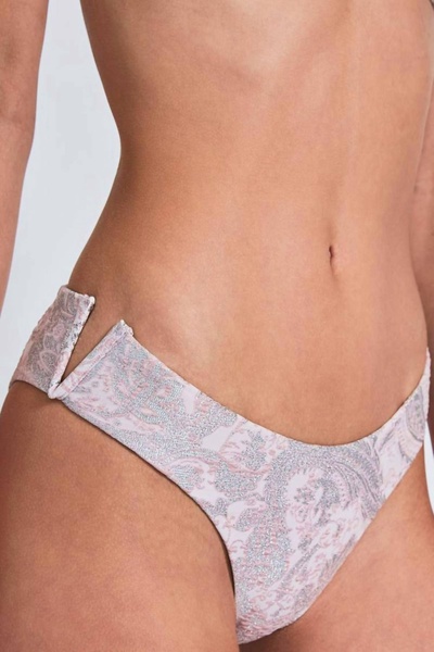 martha bikini bottom in pink and silver