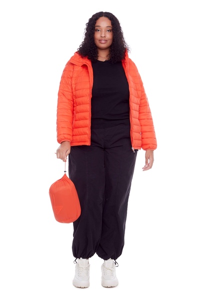yoho plus | women's vegan down (recycled) lightweight packable puffer (plus size)