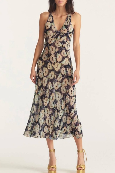 iliana slip dress in deep sea shadows