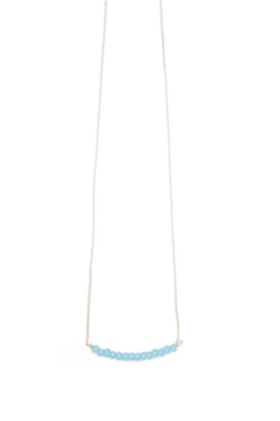 michelle bar demi fine necklace in chalcedony