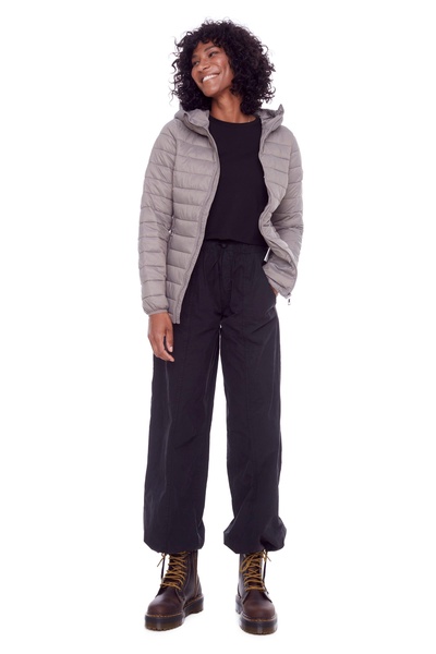 yoho ladies' | women's vegan down (recycled) lightweight packable puffer