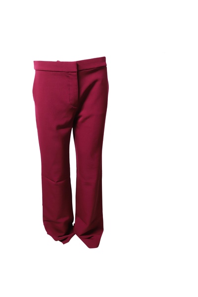 tailored trousers in pink wool