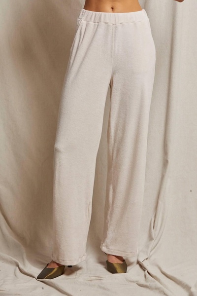holly velour relaxed leg sweatpant in sugar
