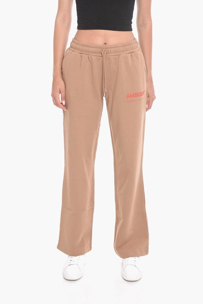 wide-leg workshop joggers with logo print