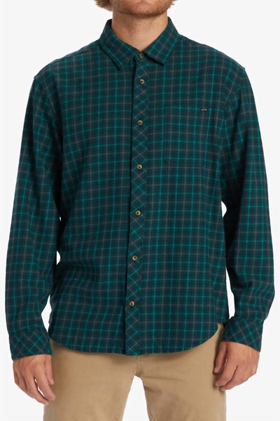 coastline 3 flannel shirt in pacific