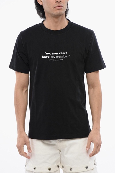 printed number slim-fit t-shirt