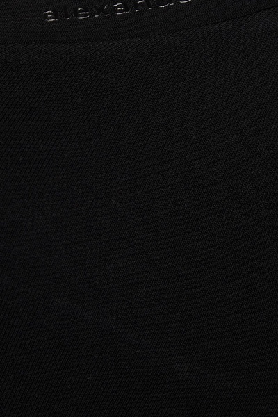 Black halter top with logo