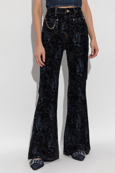 Ganni Jeans with velvet finish