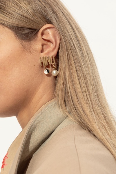 Moschino Earrings with logo and pendants