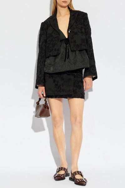 Ganni Floral Pattern Blazer