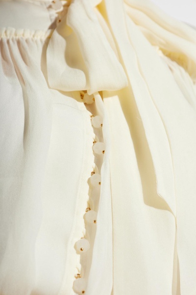 Zimmermann Loose-fitting shirt with shimmering buttons