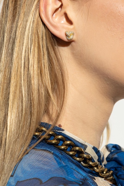 Kate Spade Brass earrings with shimmering crystals