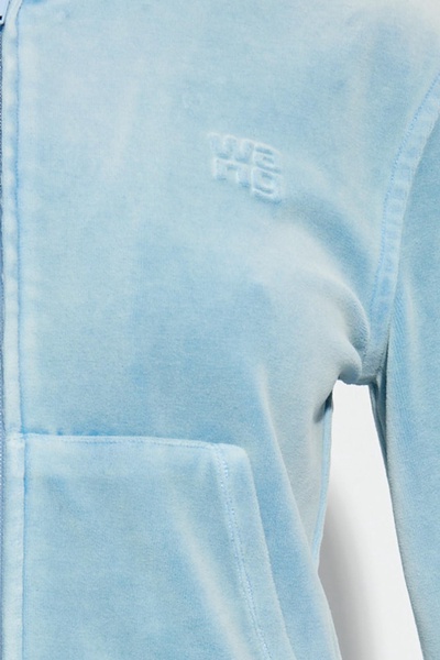 T by Alexander Wang Velour hooded sweatshirt