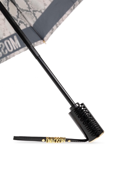 Logo Trim Snakeskin Print Umbrella