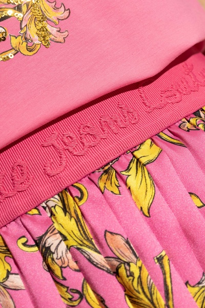 Versace Jeans Couture Pleated skirt with Outline Barocco print