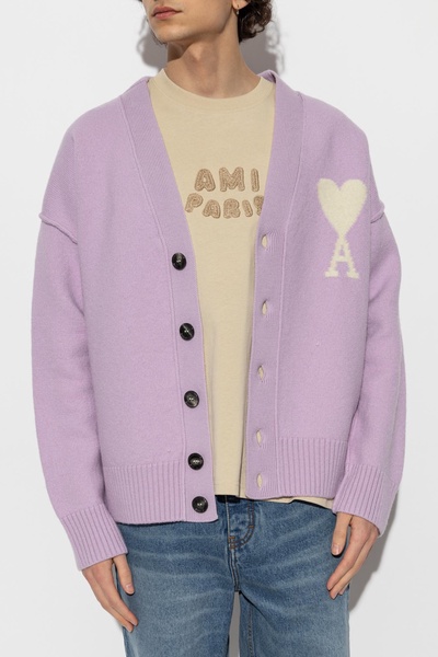 Ami Alexandre Mattiussi Cardigan with logo