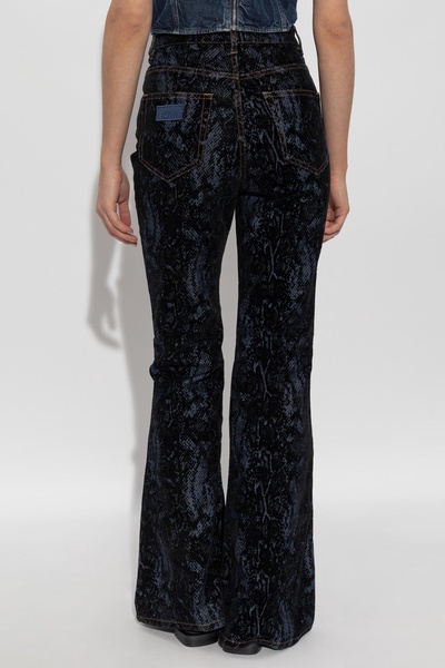 Ganni Jeans with velvet finish