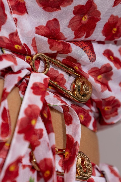 Versace Short pleated beach shirt