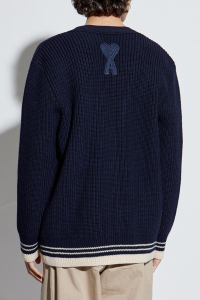 Ami Alexandre Mattiussi Wool cardigan with logo